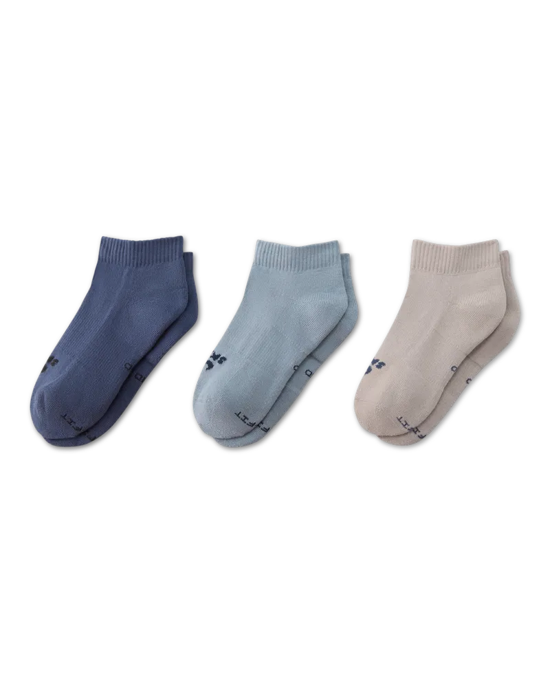 Nike SKIMS Dri-FIT Knöchelsocken (Damen, 3 Paar) - Blau Blau