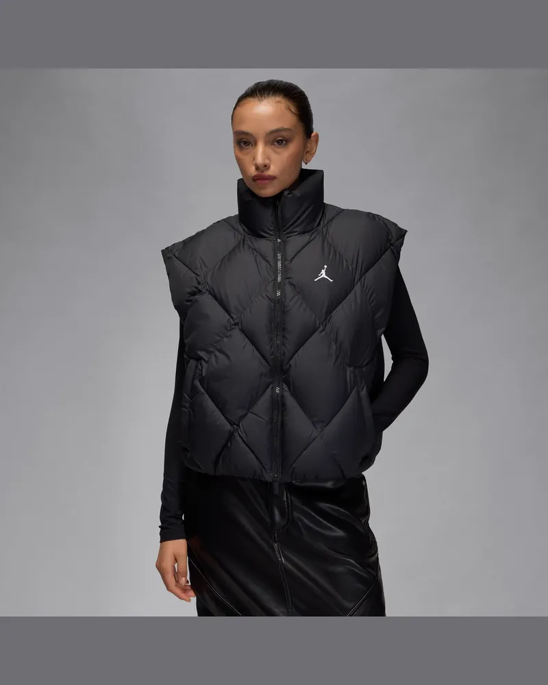 Jordan Brooklyn gesteppte Therma-FIT Puffer-Weste (Damen) - Schwarz Schwarz