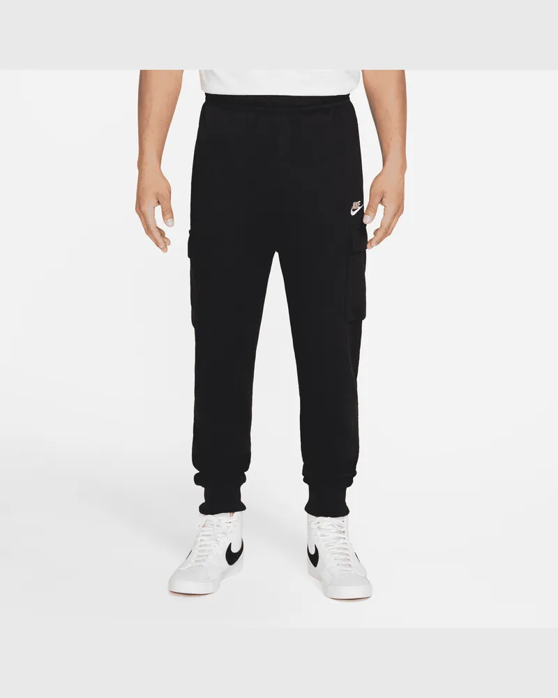 Nike Club French Terry Herren-Cargohose - Schwarz Schwarz