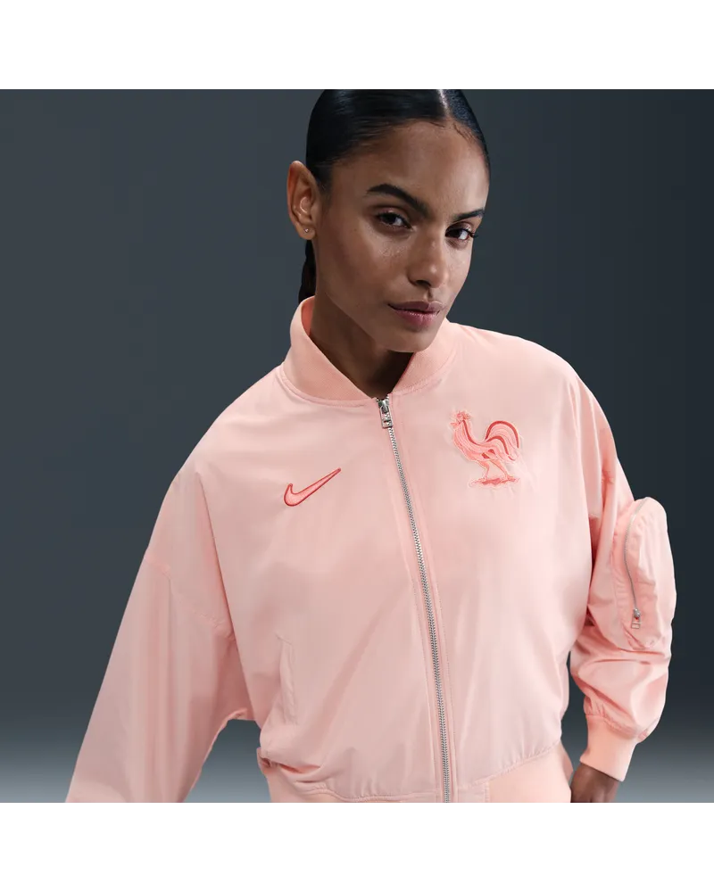 Nike FFF Essential  Football Oversize-Bomberjacke (Damen) - Pink Pink