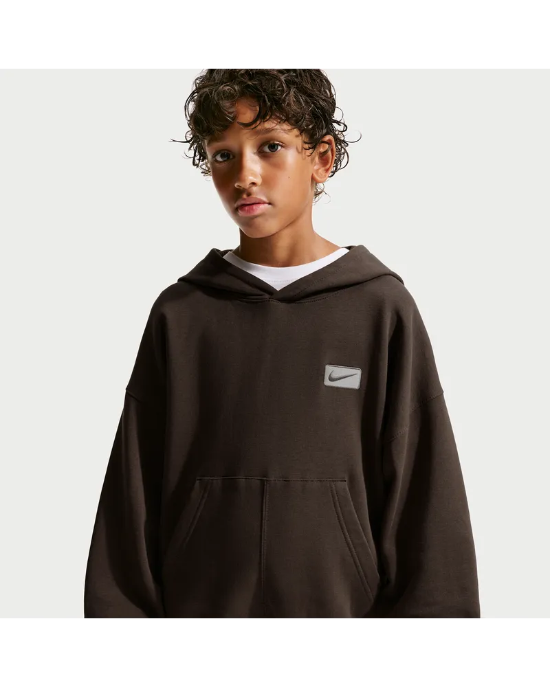 Nike Oversize-Hoodie (ältere Kinder, Jungen) - Braun Braun