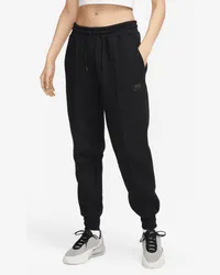 Nike Sportswear Tech Fleece Jogginghose mit mittelhohem Bund für Damen - Schwarz Schwarz