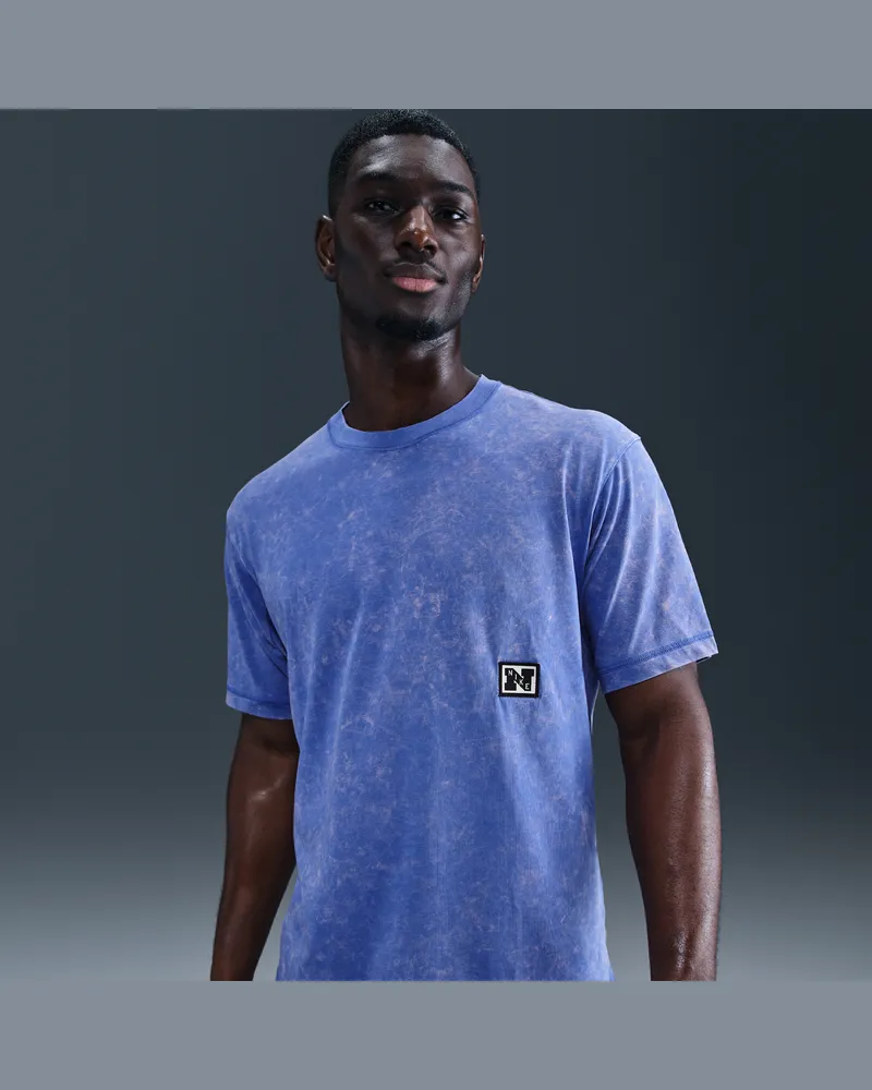 Nike Gym Heritage Dri-FIT Kurzarm-Trainingsoberteil (Herren) - Blau Blau