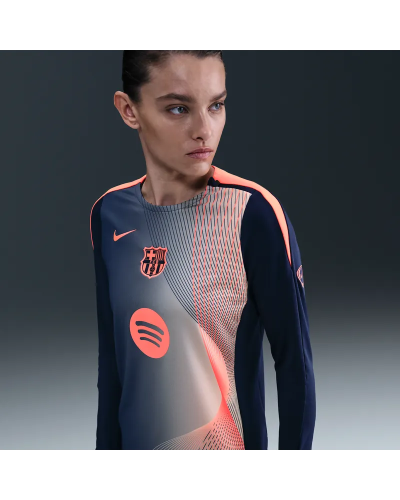 Nike FC Barcelona Strike Third  Dri-FIT Total 90 Pre-Match-Fußballoberteil mit Rundhalsausschnitt (Damen) - Blau Blau