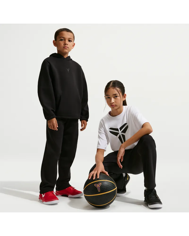 Nike Kobe Fleece-Basketballhose mit Dri-FIT-Technologie (ältere Kinder) - Schwarz Schwarz
