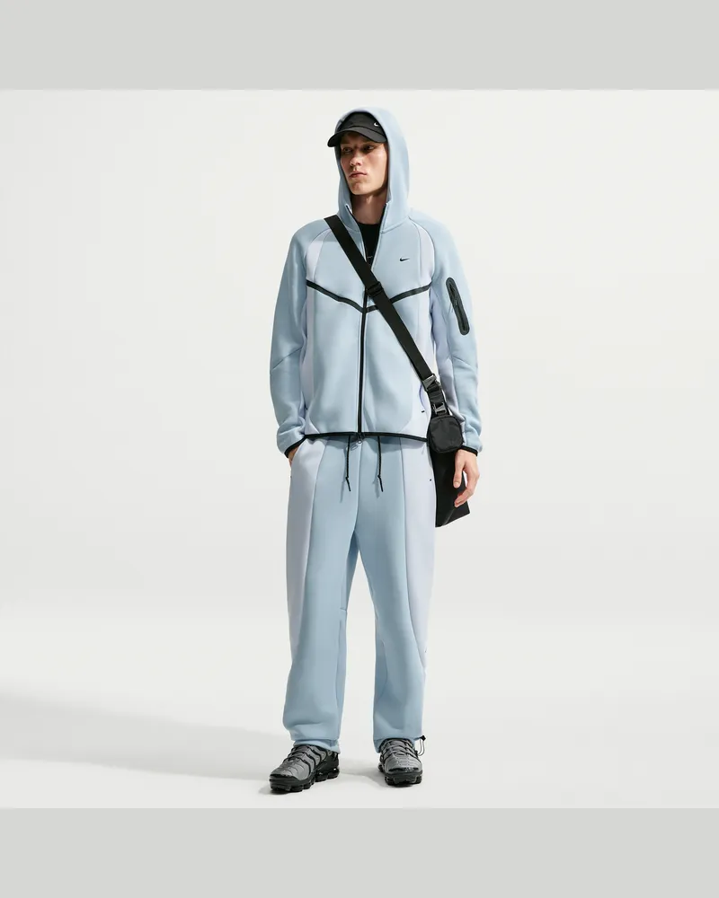 Nike Tech Fleece-Hose mit offenem Saum und Farbblock-Design (Herren) - Blau Blau