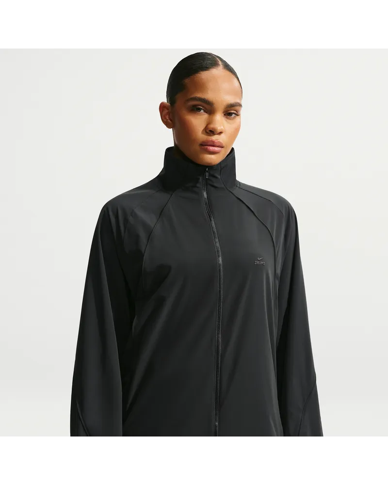 Nike SKIMS Stretch Nylon Oversize-Jacke (Damen) - Schwarz Schwarz