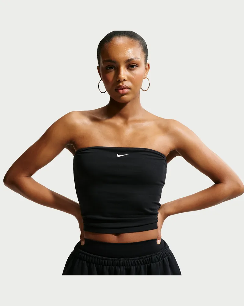 Nike eng anliegendes Tube-Top (Damen) - Schwarz Schwarz