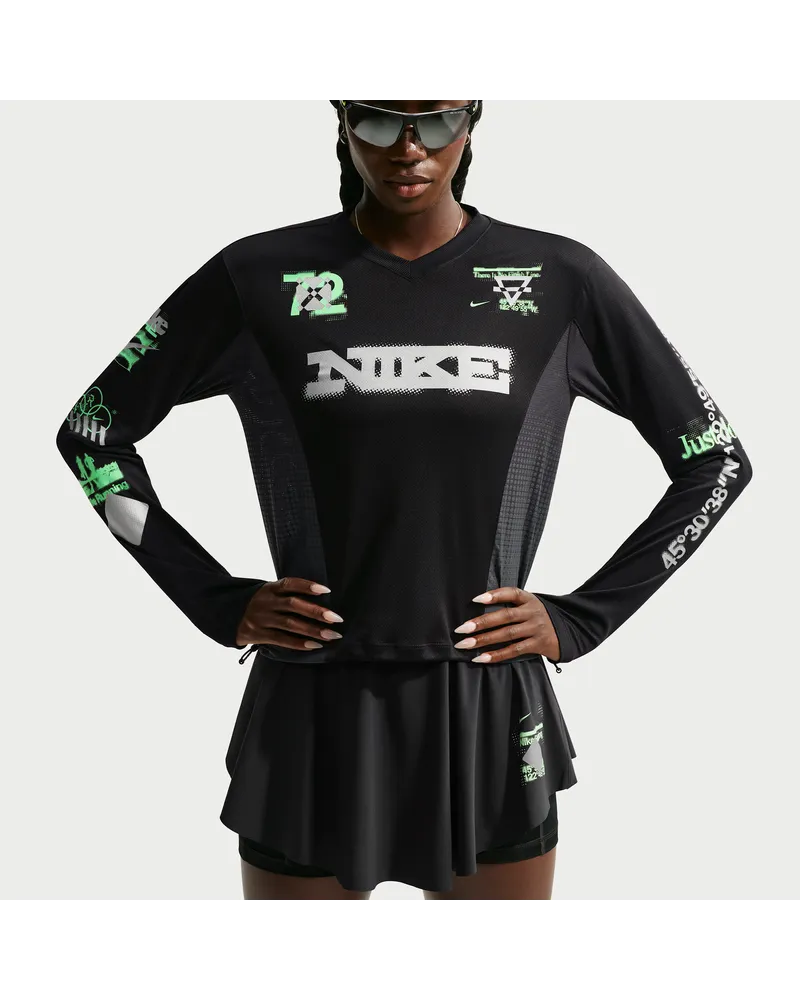 Nike Swift Longsleeve-Laufoberteil für Damen - Schwarz Schwarz