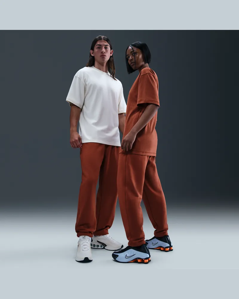 Nike Wool Classics Fleece-Hose mit offenem Saum - Rot Rot