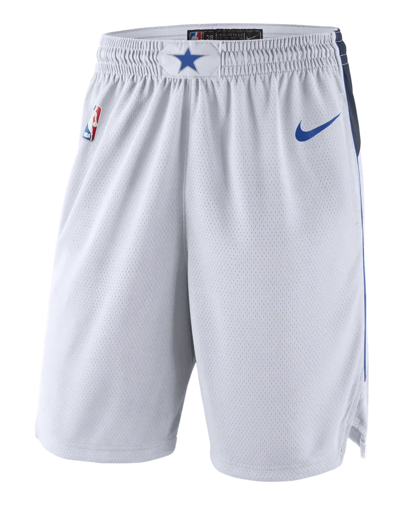 Nike Dallas Mavericks  NBA Swingman Shorts für Herren - Weiß Weiß