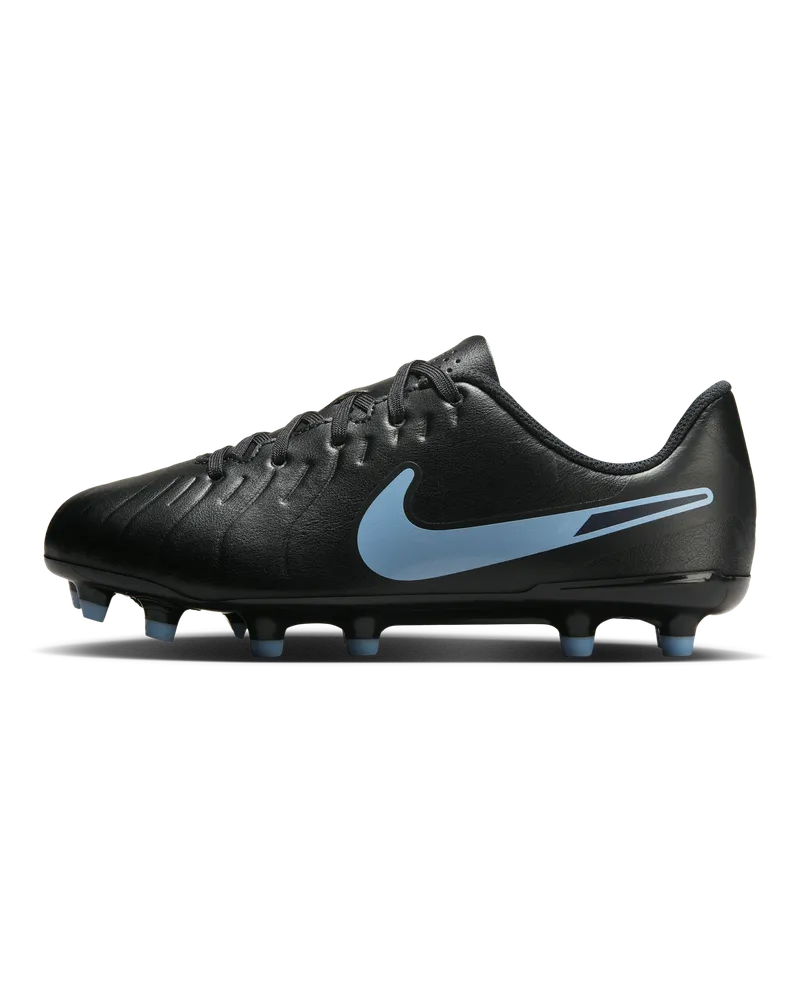 Nike Jr. Tiempo Legend 10 Club Low-Top-Fußballschuh für verschiedene Böden für jüngere/ältere Kinder - Schwarz Schwarz