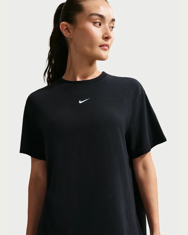 Nike One Relaxed Dri-FIT-Kurzarmshirt für Damen - Schwarz Schwarz
