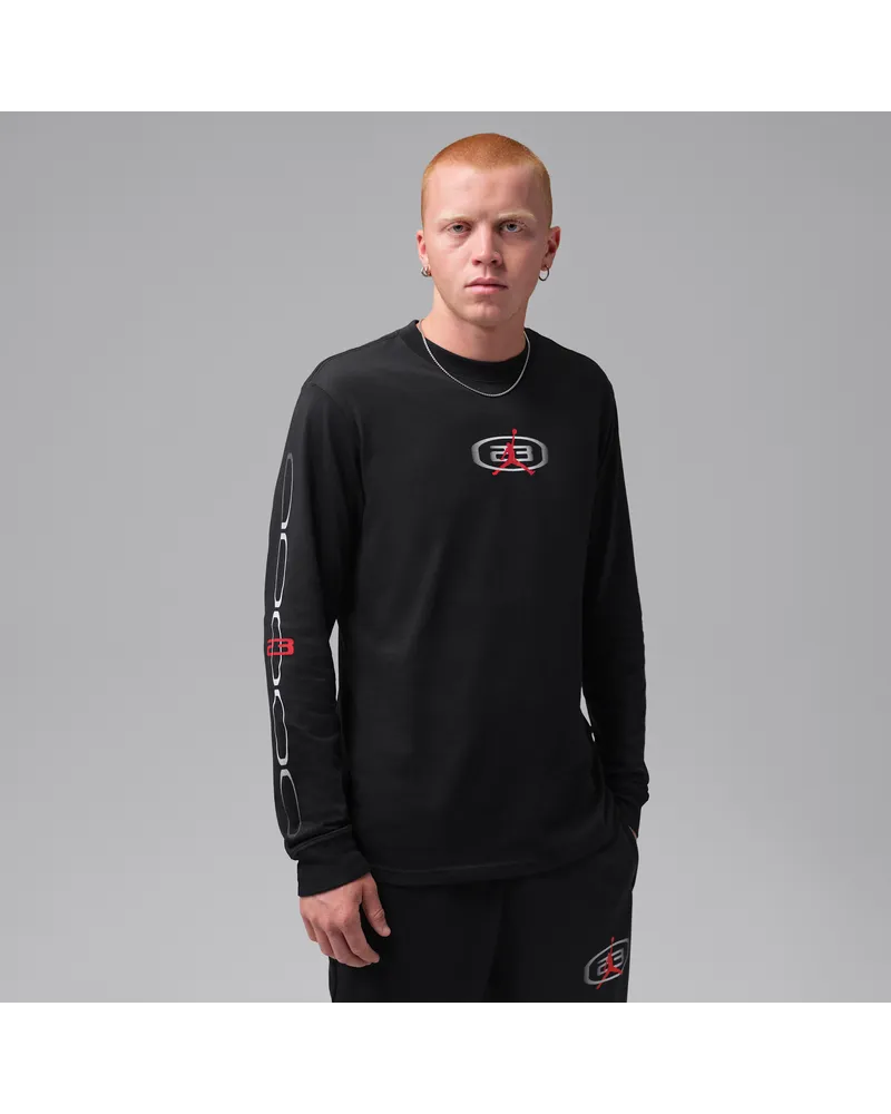 Jordan Sport Dri-FIT-Longsleeve für Herren - Schwarz Schwarz