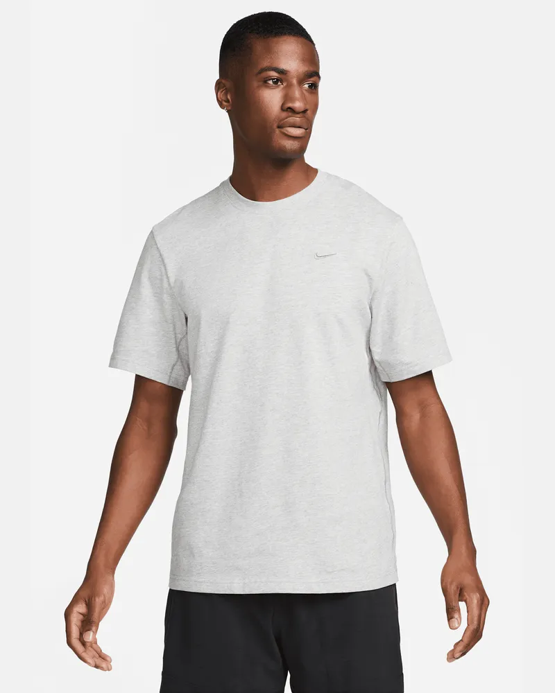 Nike Primary vielseitiges Nike Dri-FIT Kurzarm-Oberteil für Herren - Grau Grau