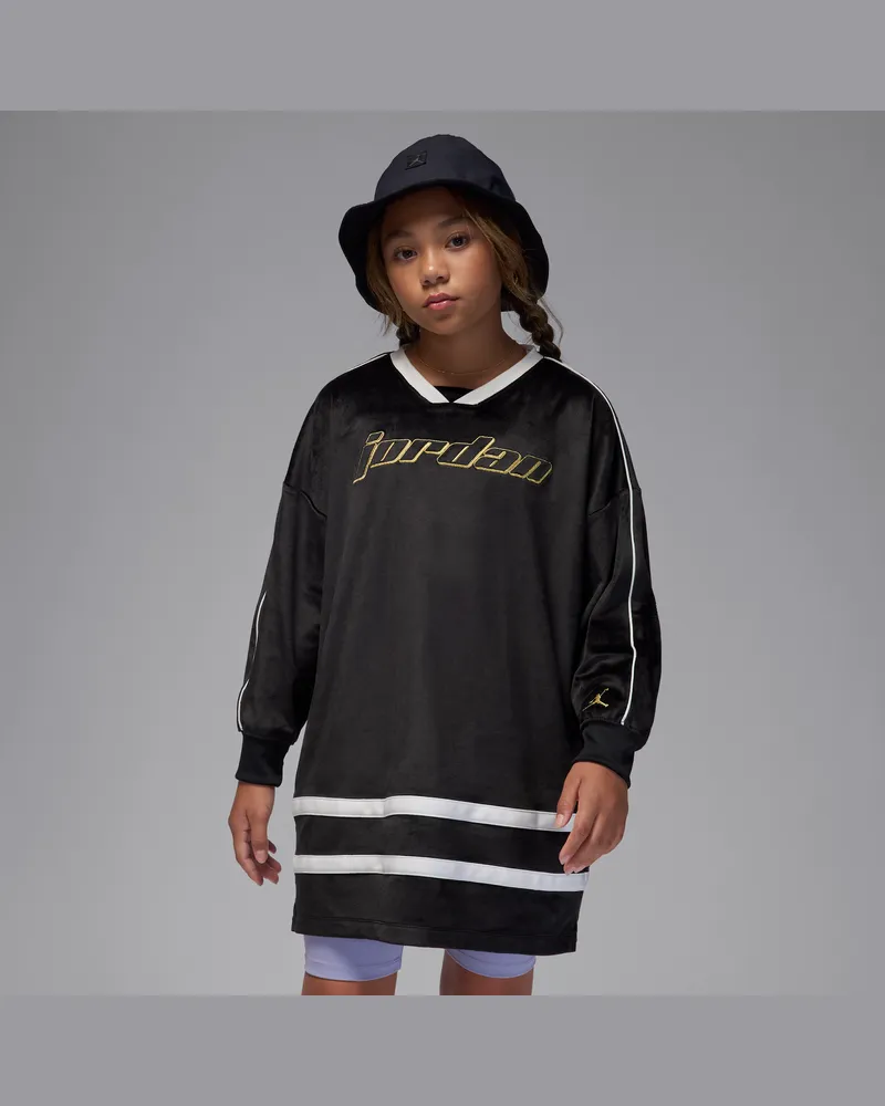 Jordan Mountainside Velourskleid (ältere Kinder) - Schwarz Schwarz