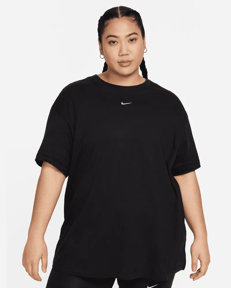 Nike Sportswear Essential Longsleeve für Damen - Schwarz Schwarz