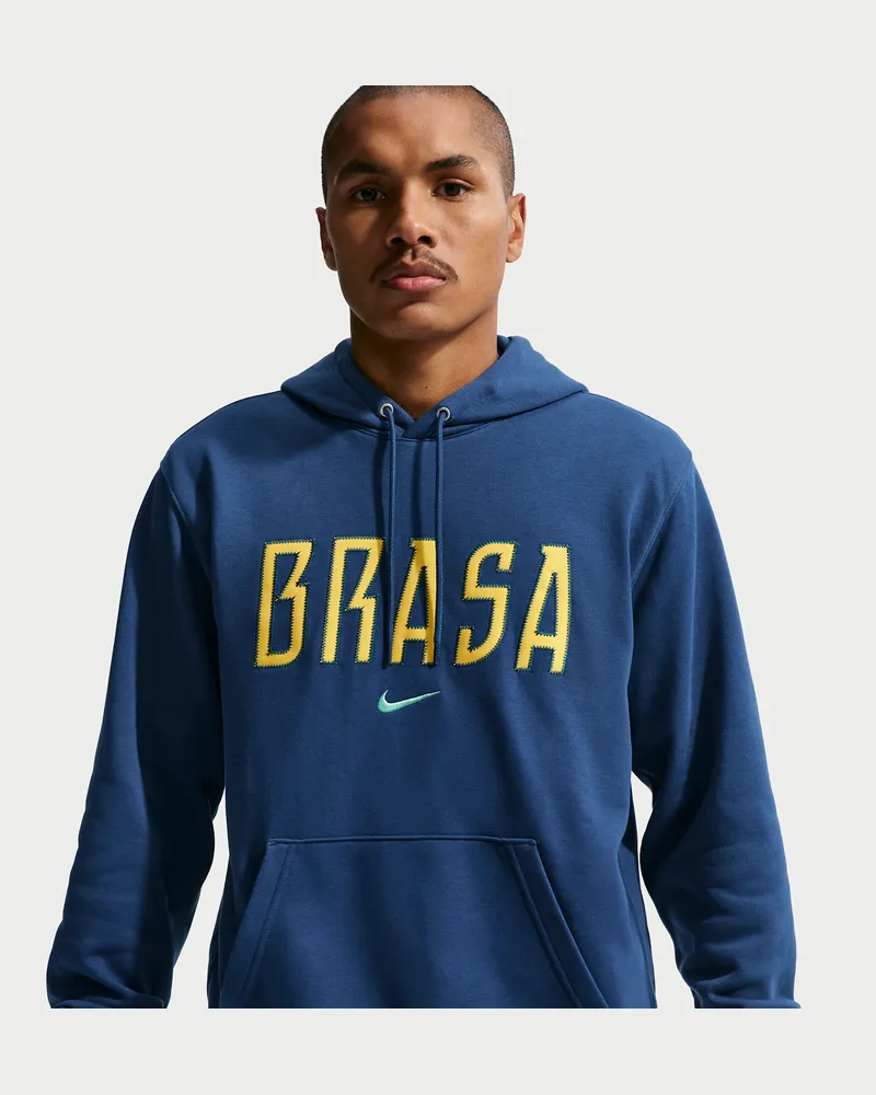 Nike Brazil Club  Fußball-Hoodie aus French-Terry für Herren - Blau Blau