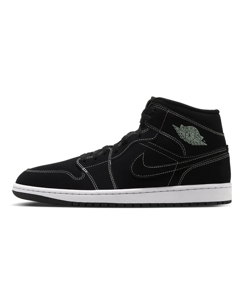 Jordan Air  1 Mid Herrenschuh - Schwarz Schwarz