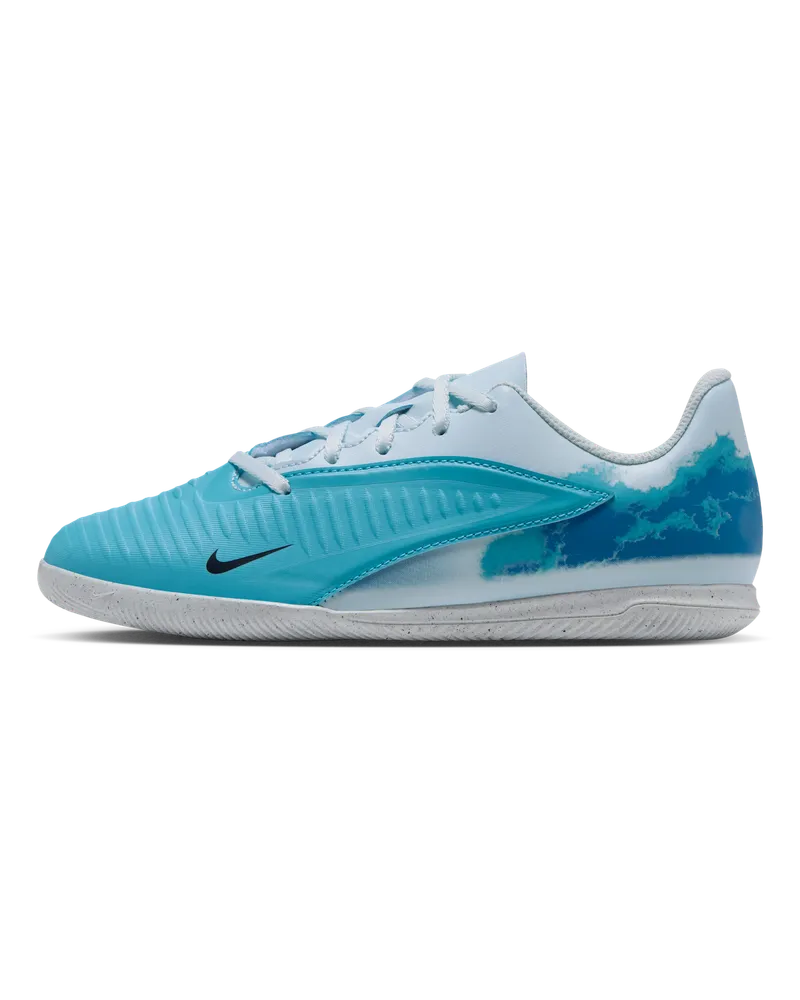 Nike Jr. Phantom 6 Low Club "Erling Haaland" Low Top Fußballschuh für Hallen- und Hartplätze (ältere Kinder) - Blau Blau