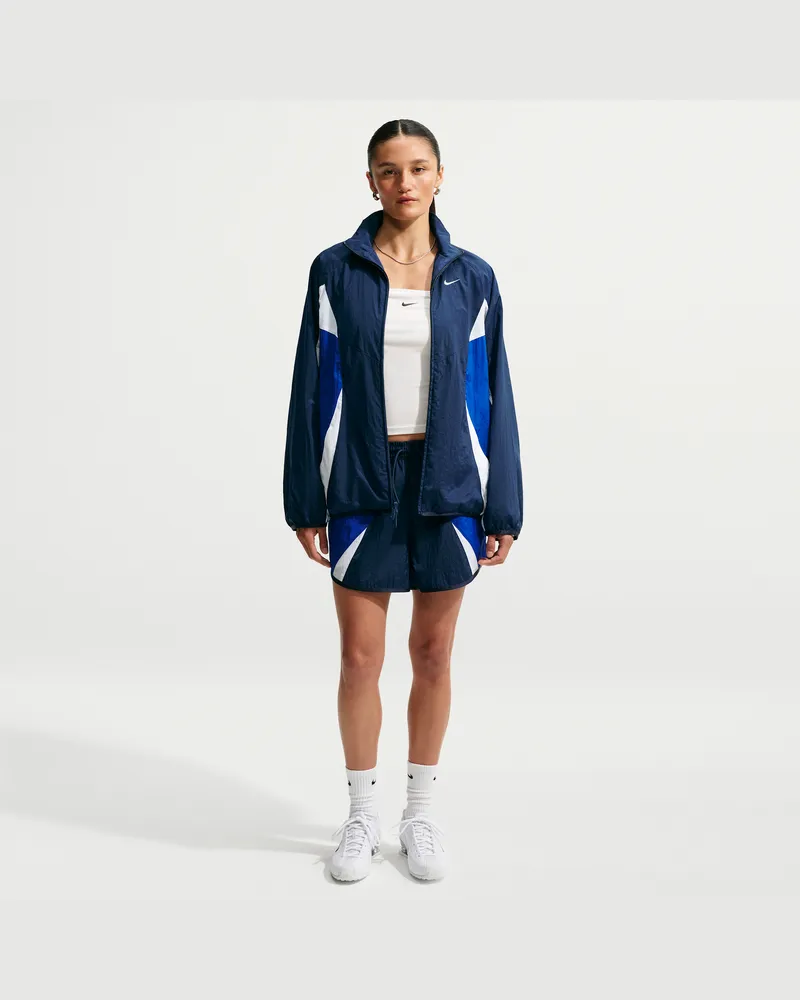Nike weite Track-Shorts mit mittelhohem Bund (Damen) - Blau Blau