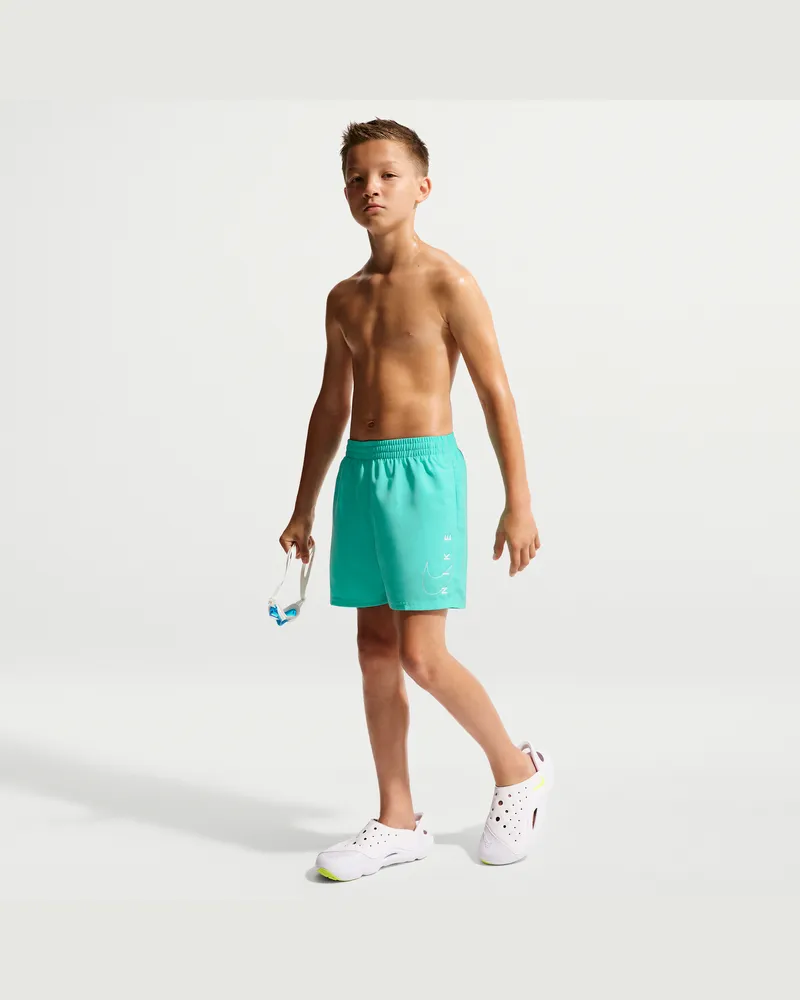 Nike Swim Split Logo Lap Volley-Shorts (Jungen, ca. 10 cm) - Grün Grün