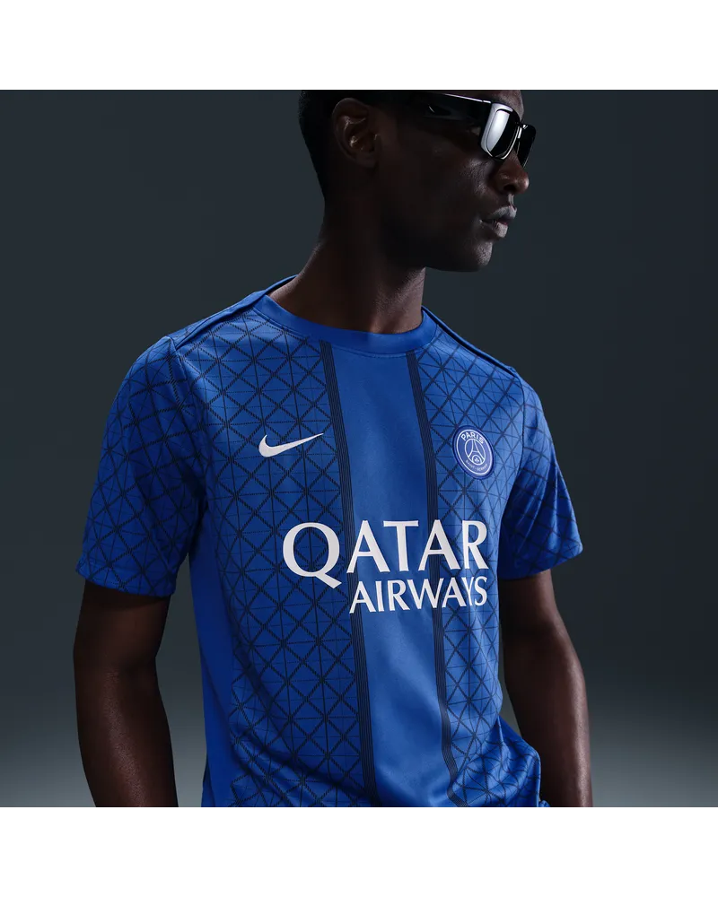 Nike Paris Saint-Germain Academy Pro Home  Dri-FIT Pre-Match Kurzarm-Fußballoberteil (Herren) - Blau Blau