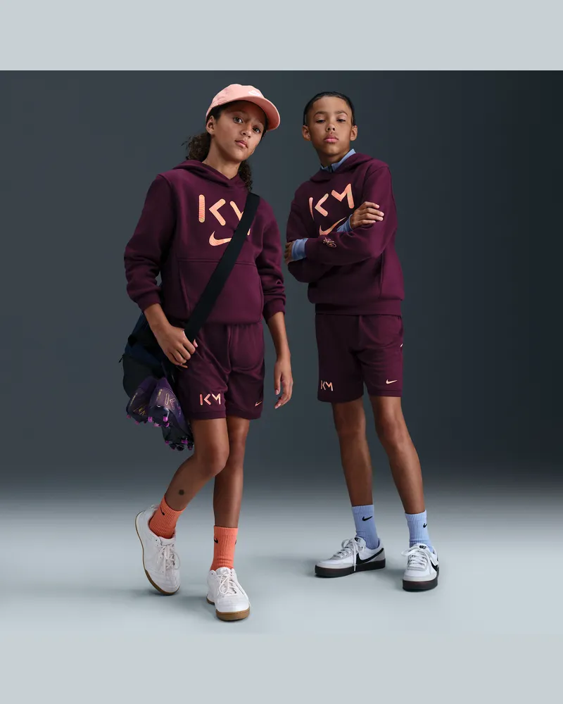 Nike Kylian Mbappé Academy  Dri-FIT-Fußballshorts (ältere Kinder) - Rot Rot