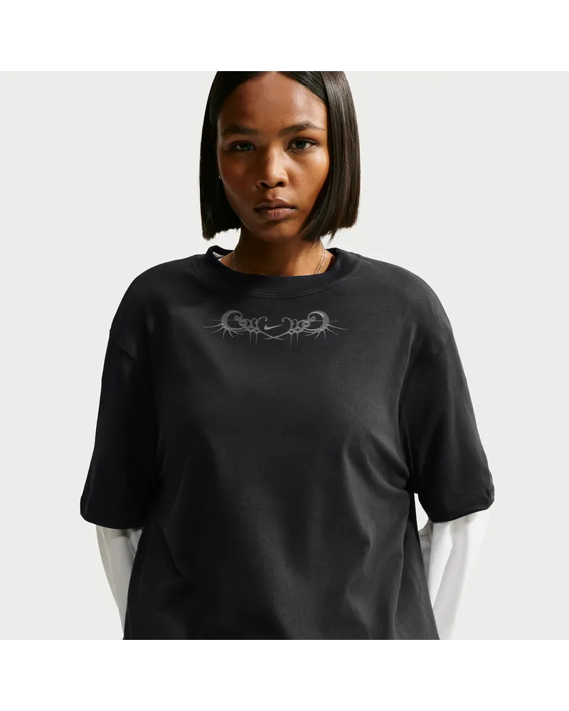 Nike T-Shirt (Damen) - Schwarz Schwarz