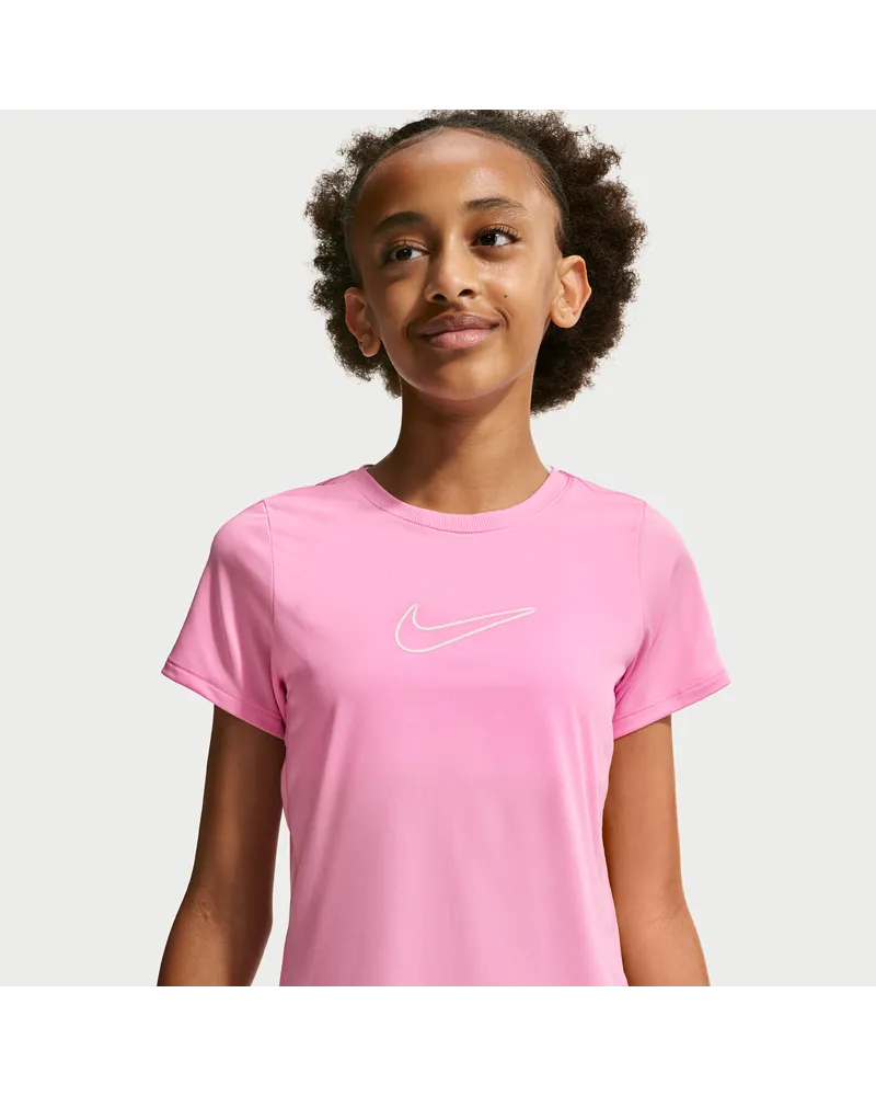 Nike One Fitted Dri-FIT-Kurzarmshirt (Mädchen) - Pink Pink