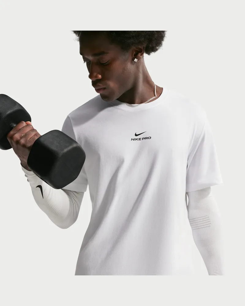 Nike Pro Dri-FIT T-Shirt (Herren) - Weiß Weiß