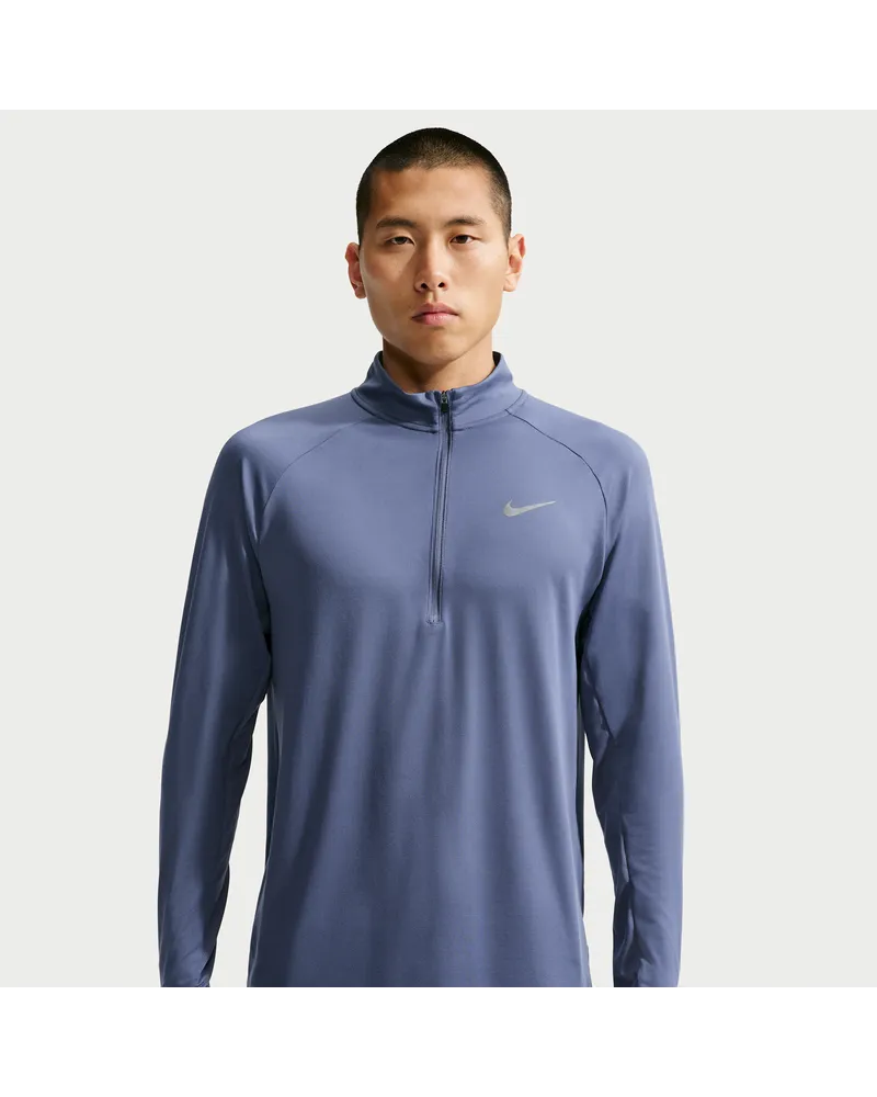 Nike Stride Dri-FIT-Laufoberteil mit Halbreißverschluss für Herren - Blau Blau