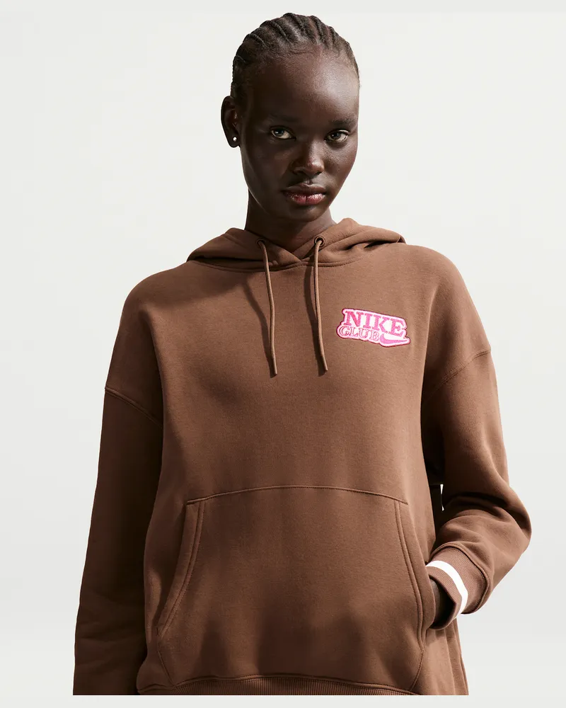 Nike Phoenix Fleece Oversize-Hoodie für Damen - Braun Braun