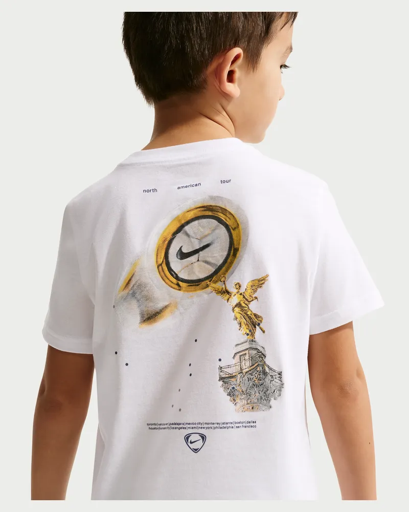Nike Soccer World Tour Grafik-T-Shirt (jüngere Kinder) - Weiß Weiß