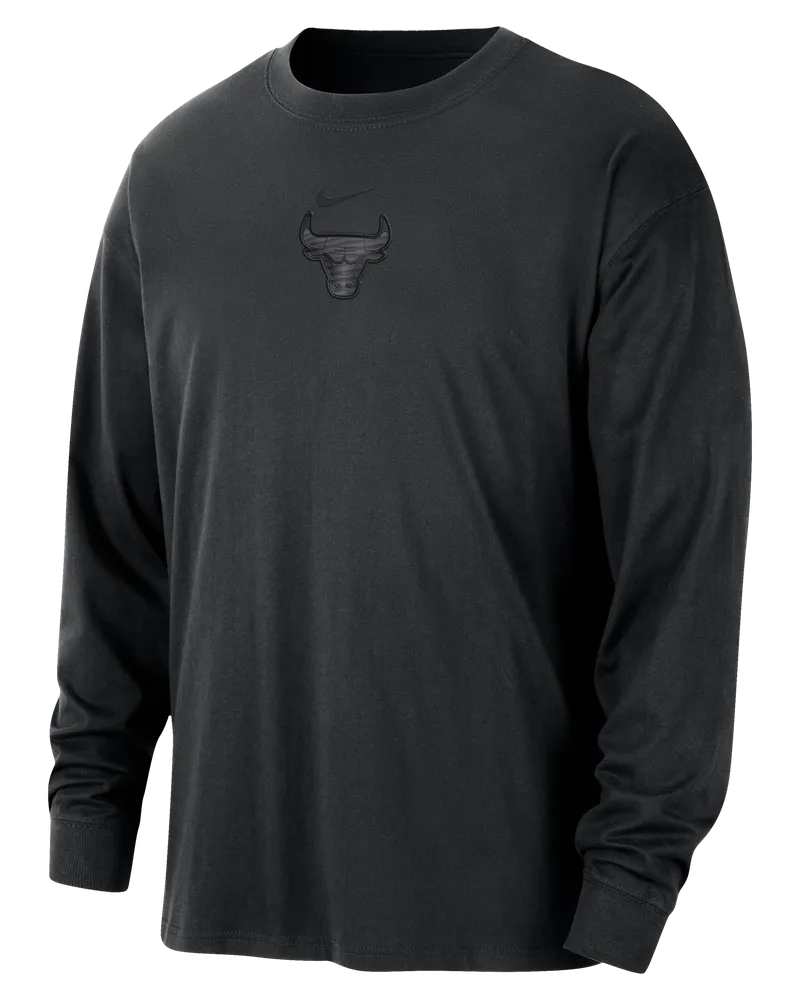 Nike Chicago Bulls Courtside Premium Essential  NBA-Longsleeve (Herren) - Schwarz Schwarz