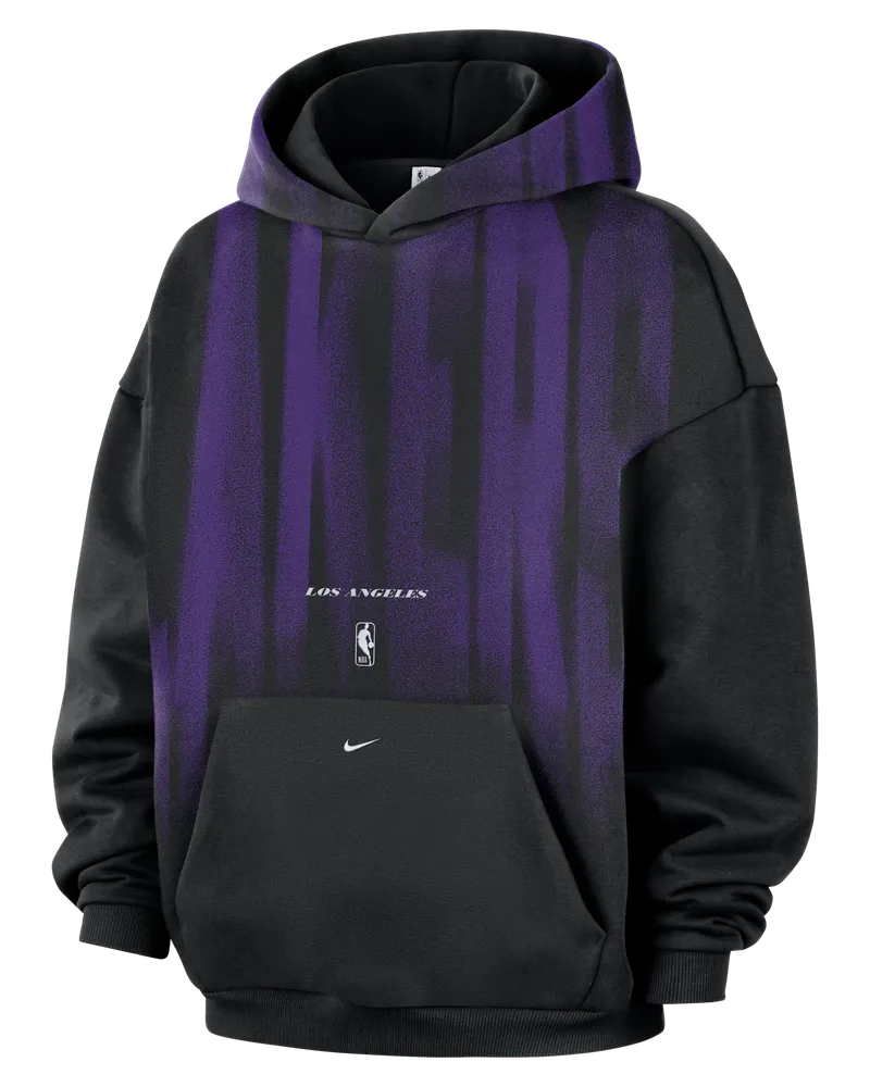 Nike Los Angeles Lakers  Standard Issue Basketball-Hoodie aus Fleece (Herren) - Schwarz Schwarz