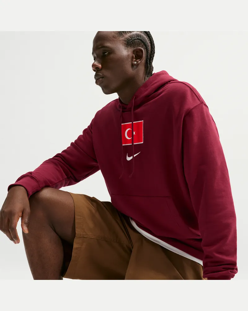Nike Türkei 2026  Club-Fleece-Hoodie „Jogger“ (Herren) - Rot Rot