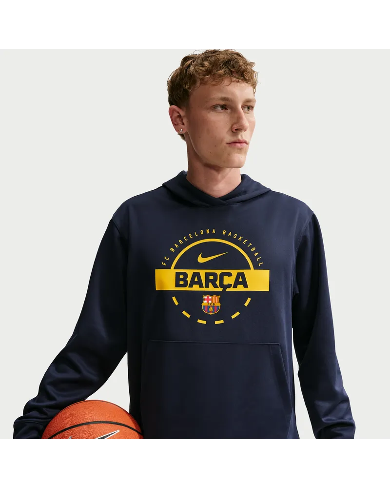 Nike FC Barcelona 24 M TRAININGS-KAPUZENPULLOVER AUS FLEECE - Blau Blau