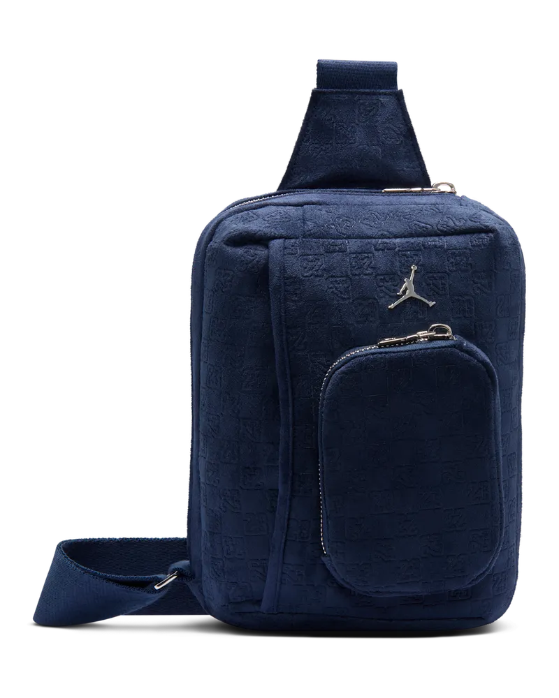 Jordan Monogram Umhängetasche aus Wildlederimitat (3 l) - Blau Blau
