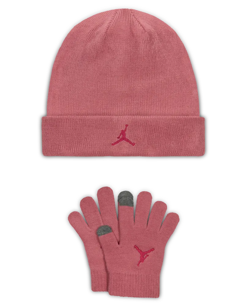 Jordan Essentials zweiteiliges Beanie-Set (ältere Kinder) - Pink Pink