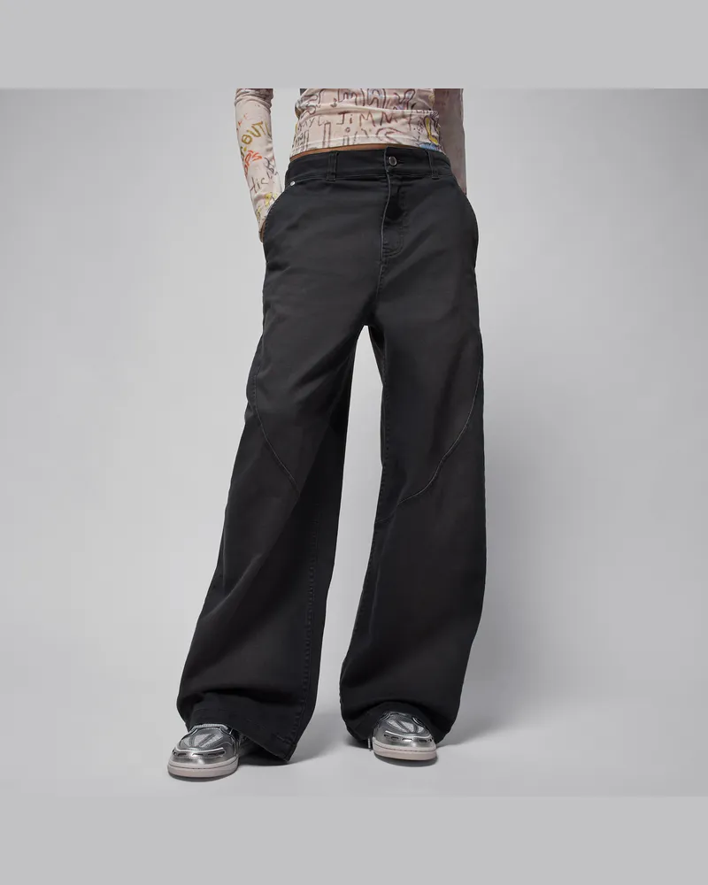 Jordan Flight '91 weite Hose mit weitem Bein (Damen) - Schwarz Schwarz