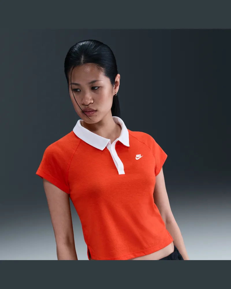 Nike Retro-Polo-Oberteil in schmaler Passform (Damen) - Rot Rot