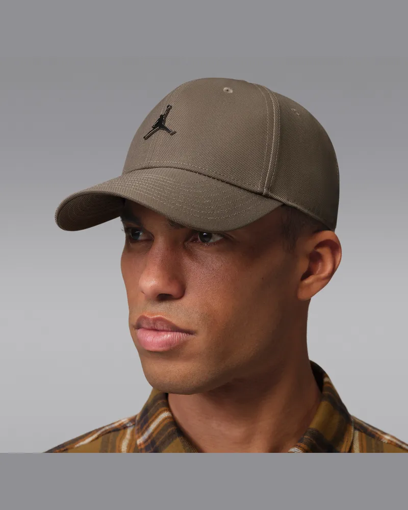 Jordan Rise strukturierte Cap mit Jumpman aus Metall - Grau Grau
