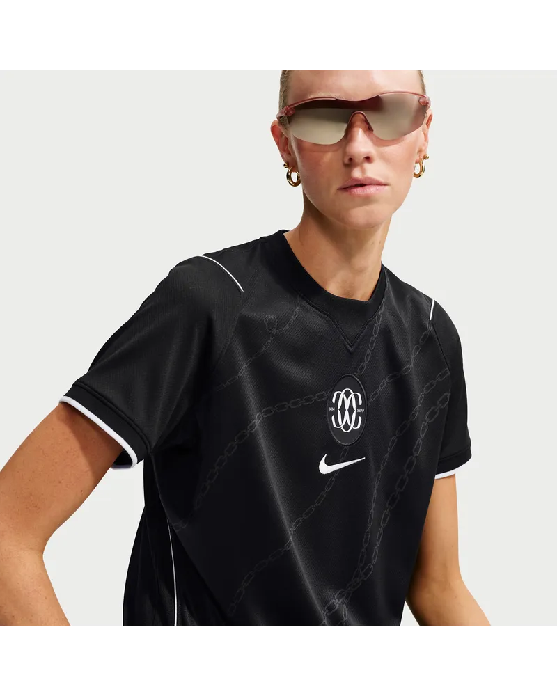 Nike Como Stadium Away  Replika-Fußballtrikot mit Dri-FIT-Technologie (Damen) - Schwarz Schwarz