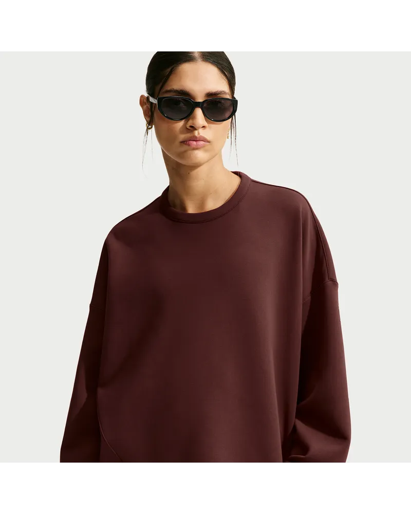 Nike 24.7 ImpossiblySoft Oversize-Rundhalsshirt mit Dri-FIT-Technologie (Damen) - Lila Lila