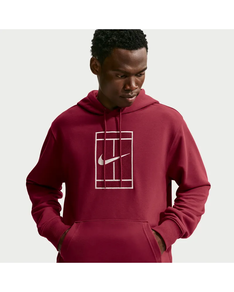 Nike Court Slam Dri-FIT Tennis-Hoodie aus Fleece für Herren - Rot Rot
