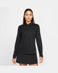 Nike Dri-FIT Victory Longsleeve-Golf-Poloshirt für Damen - Schwarz Schwarz