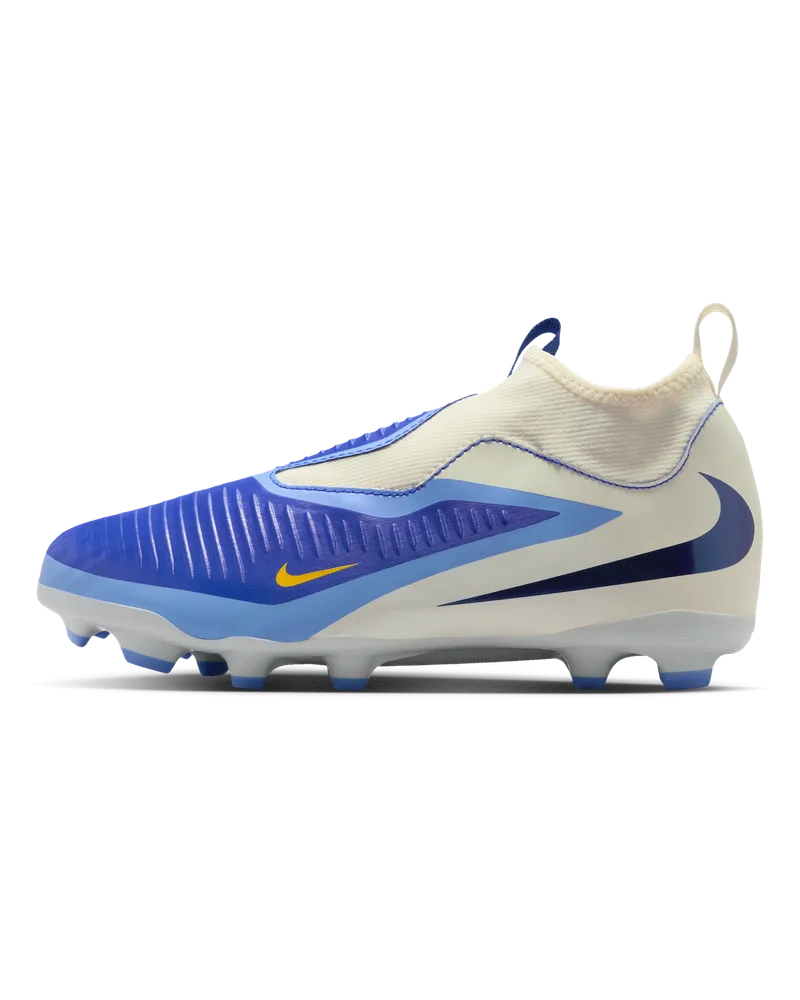 Nike Jr. Phantom 6 High Academy LV8 Fußballschuh für normalen Rasen (ältere Kinder) - Blau Blau