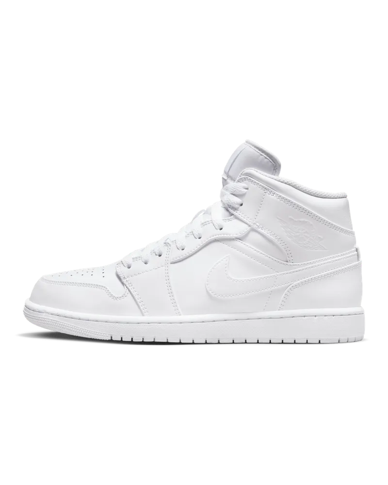 Jordan Air  1 Mid Schuh - Weiß Weiß
