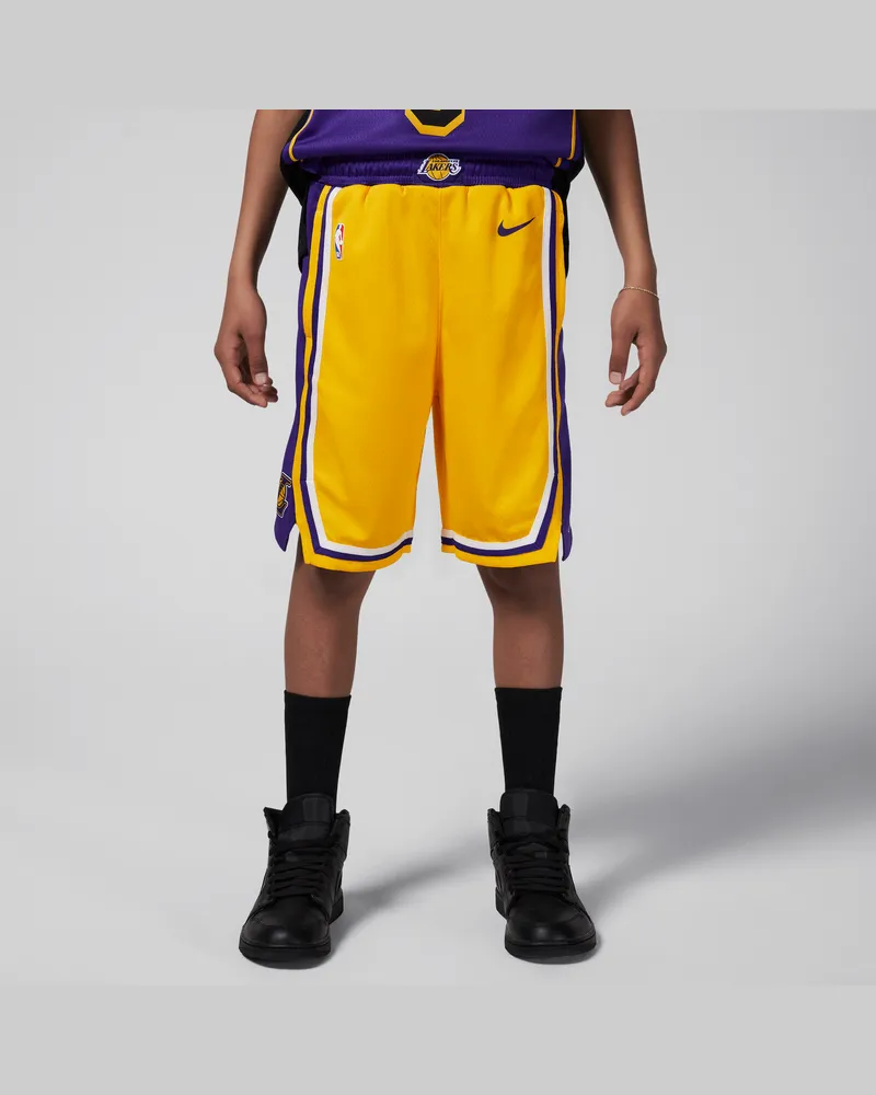 Nike Los Angeles Lakers 2023/24 Icon Edition  NBA Swingman Shorts für ältere Kinder (Jungen) - Gelb Gelb